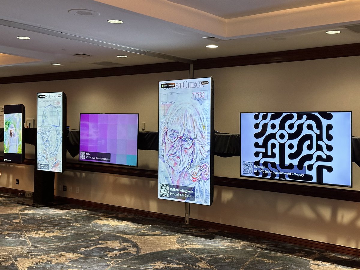pordals_'s tweet image. Gm! 🟧
Surprised to see @NFT_NYC
Added a second piece of ours to the gallery!
We had such a great time! Thank you to all the staff organizers @WingDude of #onehub for facilitating all the artists and making us feel welcome!