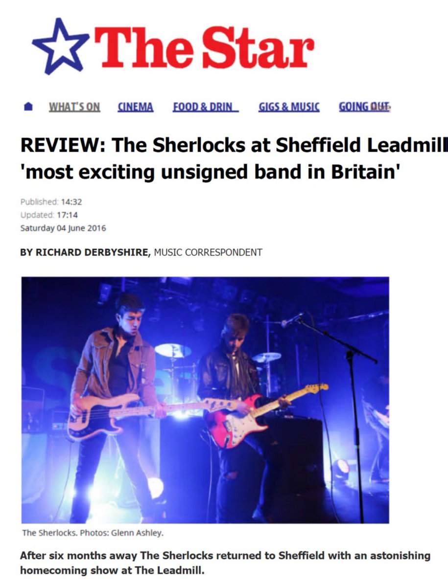 Richard Derbyshire (@richderb) on Twitter photo I was lucky enough to go to Leadmill in 2016 & write about The Sherlocks, who were already the first unsigned band to sell out there since Arctic Monkeys. super 📸<a href="/GAimages/">Glenn Ashley</a> worksopguardian.co.uk/whats-on/arts-… I was lucky enough to go to Leadmill in 2016 & write about The Sherlocks, who were already the first unsigned band to sell out there since Arctic Monkeys. super 📸<a href="/GAimages/">Glenn Ashley</a> worksopguardian.co.uk/whats-on/arts-…