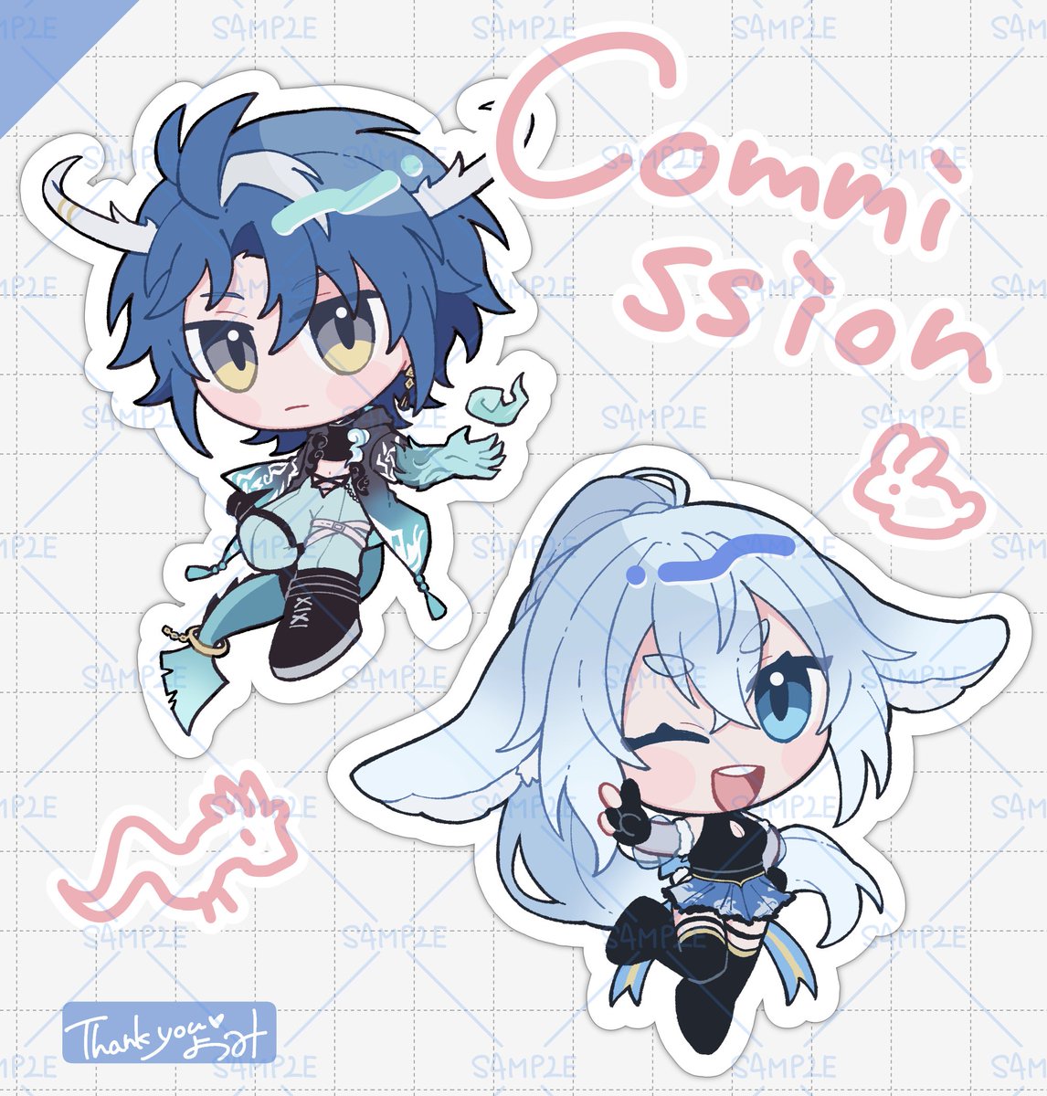 リクエストありがとうございました💙

skeb.jp/@4242ka4 #Skeb #Commission <a href="/skeb_jp/">Skeb (スケブ)</a>