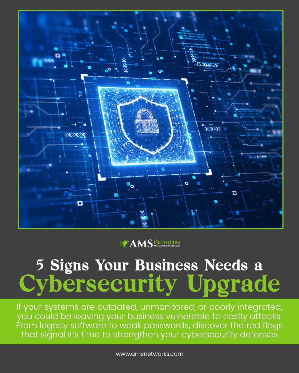 AMSNetworks's tweet image. Most breaches don’t need hackers — they need neglect.

⚠️ Legacy software
🔑 Weak passwords
🛑 No 24/7 monitoring
🔄 No auto-updates
📉 No recovery plan

If this sounds familiar, it’s time to upgrade.

#CybersecurityUpgrade #ITResilience #AMSNetworksSecure