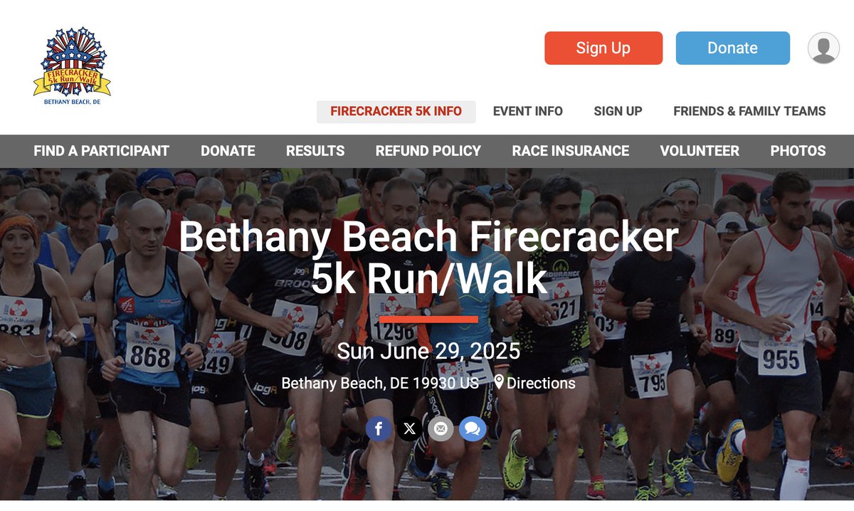 Firecracker 5K Run/Walk – Bethany Beach Bandstand with DJ RUPE
June 29, 2025 @ 6:30 am – 9:00 am 
bethanybeach5k.com