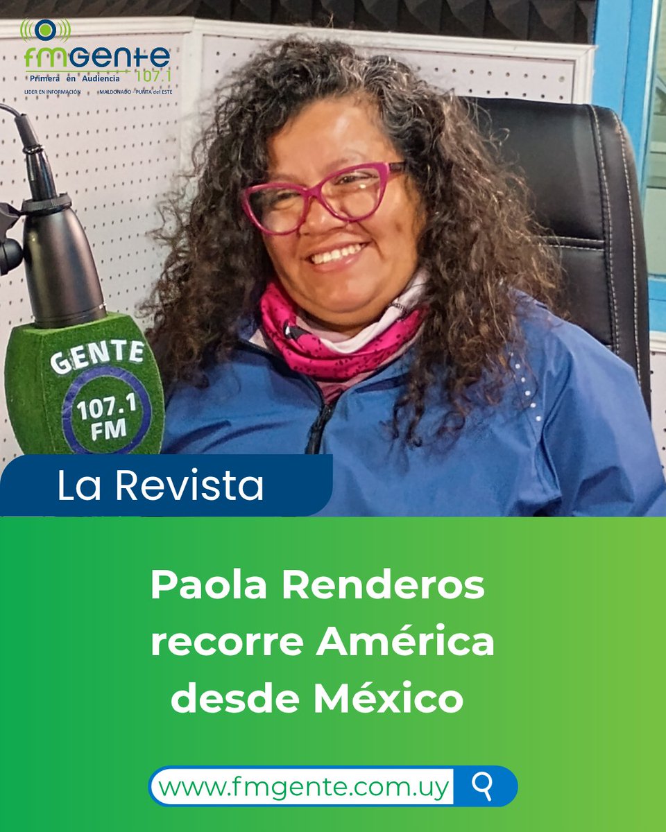 Fm Gente🇺🇾📲 094054756 (@fmgenteradio) on Twitter photo Paola Renderos, ciclo viajera de El Salvador que desde hace dos años salió de México y ayer llegó a Maldonado, con <a href="/alexiscadimar/">Alexis Cadimar</a> y <a href="/DiegoenRealidad/">Diego Hernández</a> en La Página Central de la Revista.
Nos cuenta sus experiencias en su viaje desde México:
“Uruguay es mi país número 13 que Paola Renderos, ciclo viajera de El Salvador que desde hace dos años salió de México y ayer llegó a Maldonado, con <a href="/alexiscadimar/">Alexis Cadimar</a> y <a href="/DiegoenRealidad/">Diego Hernández</a> en La Página Central de la Revista.
Nos cuenta sus experiencias en su viaje desde México:
“Uruguay es mi país número 13 que