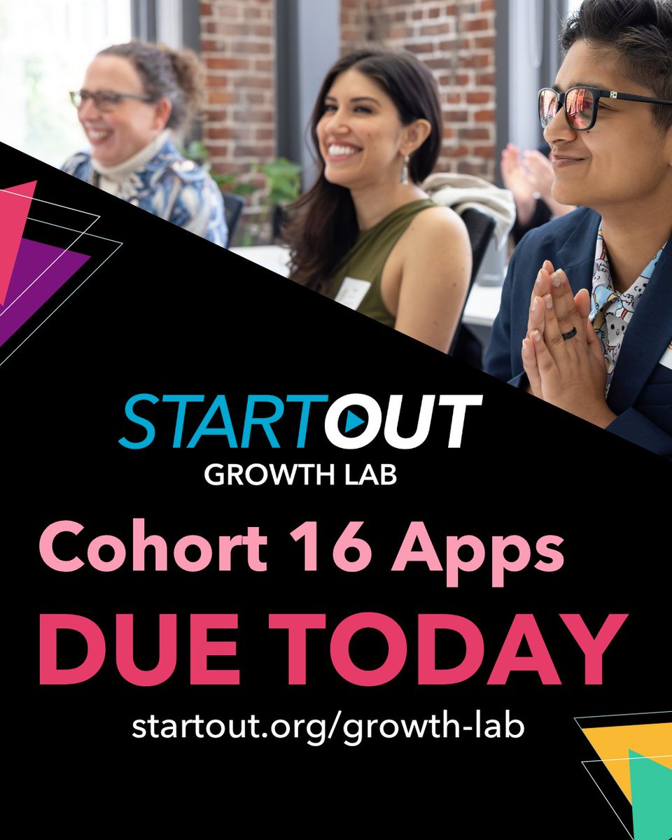Applications for cohort 16 of StartOut Growth Lab Accelerator CLOSE TONIGHT! 💫 Don’t miss your chance to join a virtual cohort of early-stage, LGBTQ+-led companies. 

👉 bit.ly/4kum8iM
