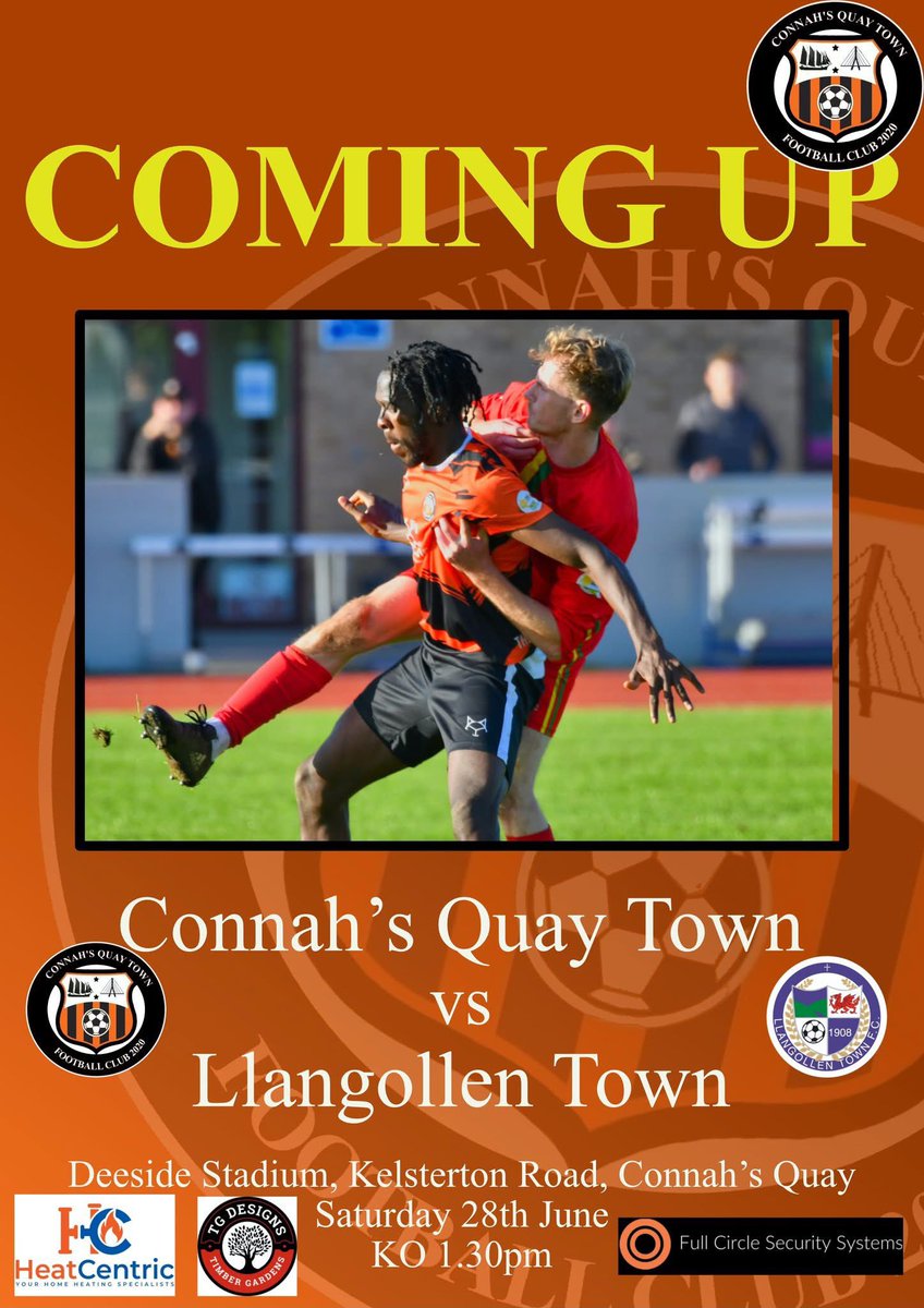 Tomorrow we host <a href="/LlangollenFc/">Llangollen Town FC</a> in our 3rd pre season friendly! 🤩

Please note tomorrow’s game is a 1:30pm KO!

Refreshments available at the kitchen 🌭

#KeepTalking #UpTheTown