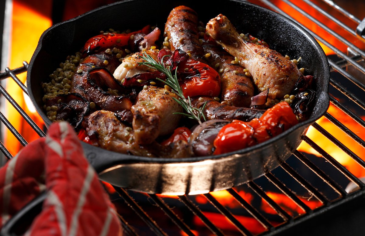 We love these Grilled Chicken, Sausage &amp; Lentils on the grill! ow.ly/Z5P550J6NKG