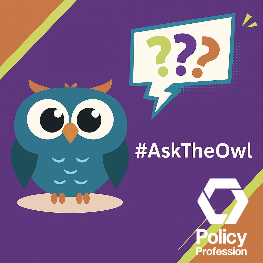 🦉 “How can I get involved in policy events outside London?”

Another great question for our Policy Owl! Got a policy question you're too embarrassed to ask? You're not alone – and our owl is here to help.

Ask away 👉 ow.ly/Nbj950Wck0q

#PolicyProfession #AskTheOwl