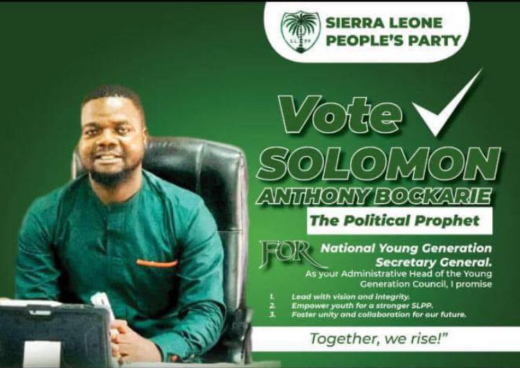 ProphetNational's tweet photo. As we head to the NYGC re-run on 29 June 2025 at SLPP HQ, I urge all Young Generation leaders to stay calm. True leadership comes from God may He uplift those with sincere plans for our council. @julius_maadabio @FirstLadyBio @FrancisKaifala @X https://t.co/QUKFxblAWv