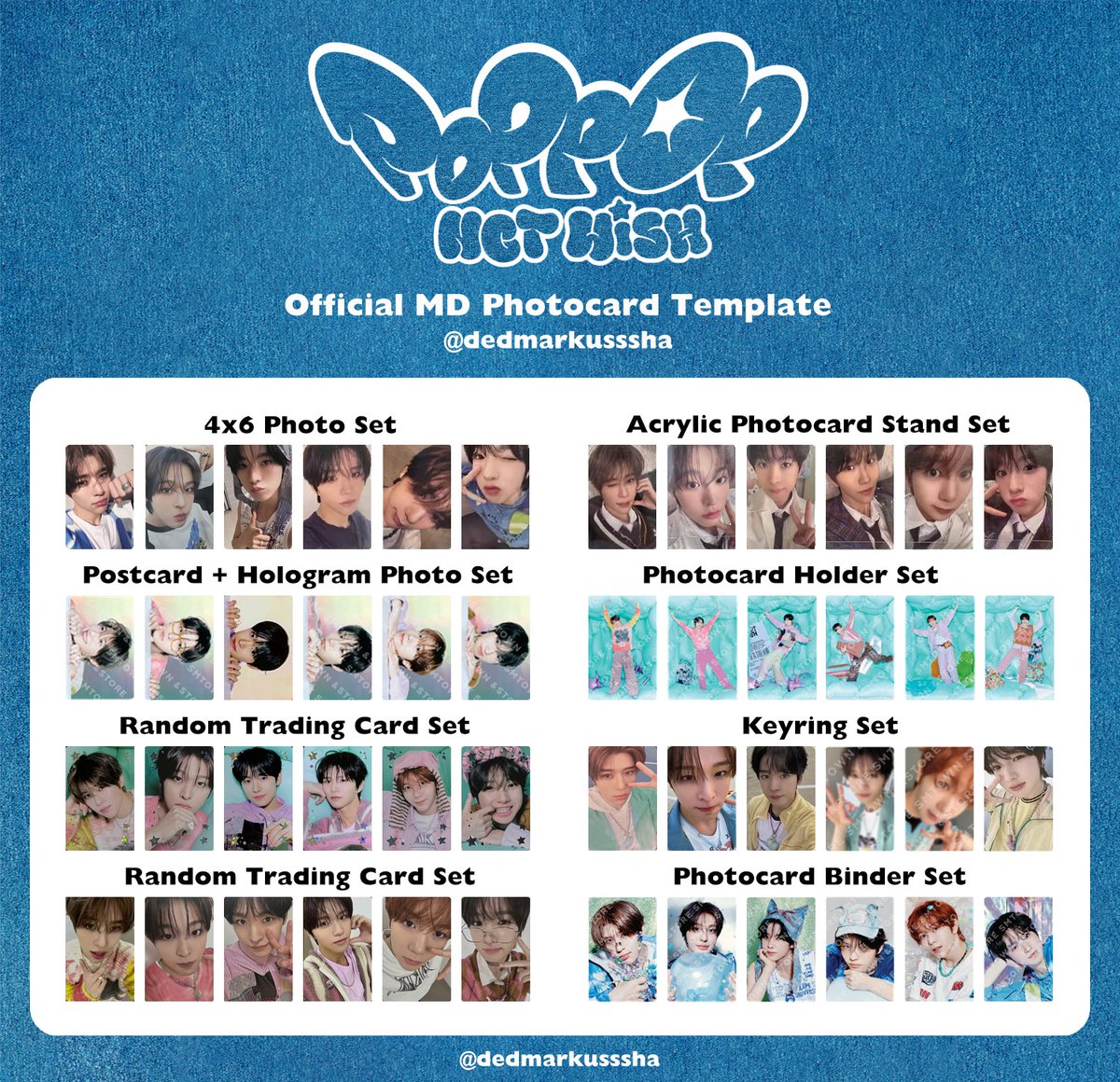 NCT WISH - POPPOP Official MD Photocard Template will be updated