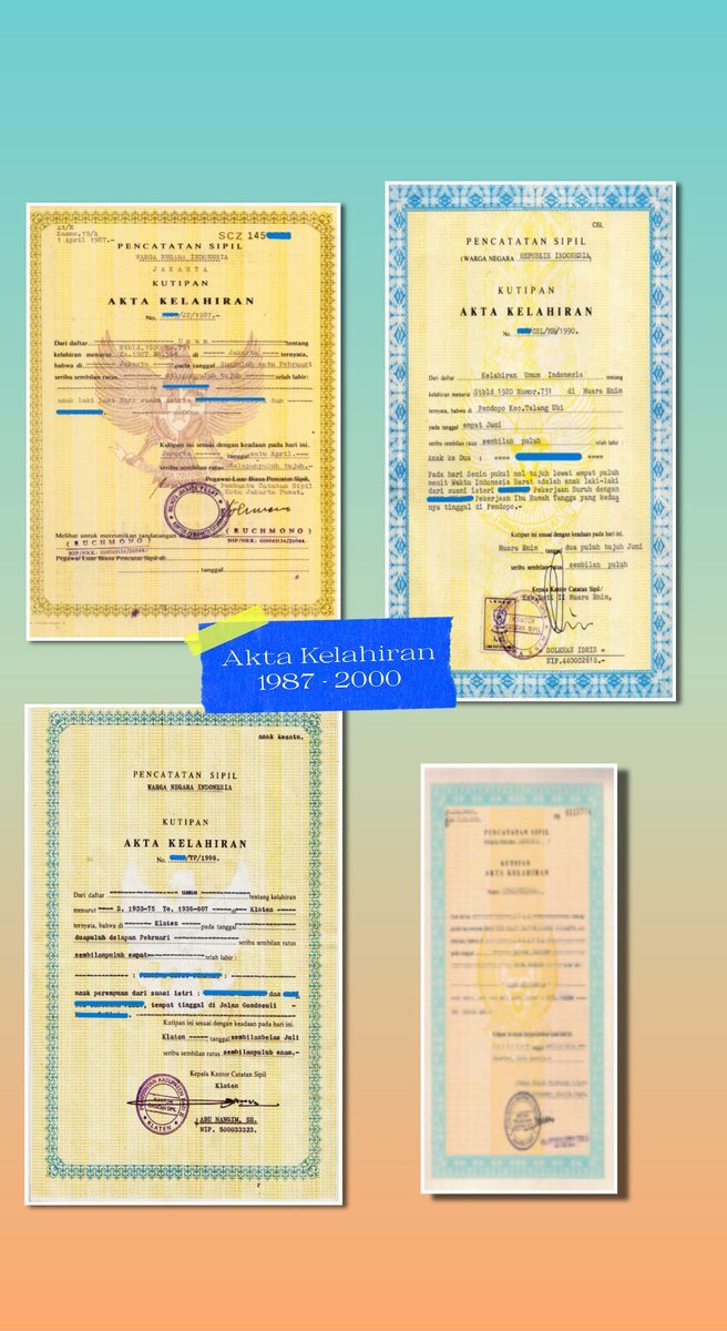 Kalau sebelum 1987 itu namanya Burgerlijke Stand (BS) Mas'e...🥱🥱

Lihat aja hasil investigas detikX , bandingkan  dgn yg model punya Pak Jokowi. Kirain paham 😬