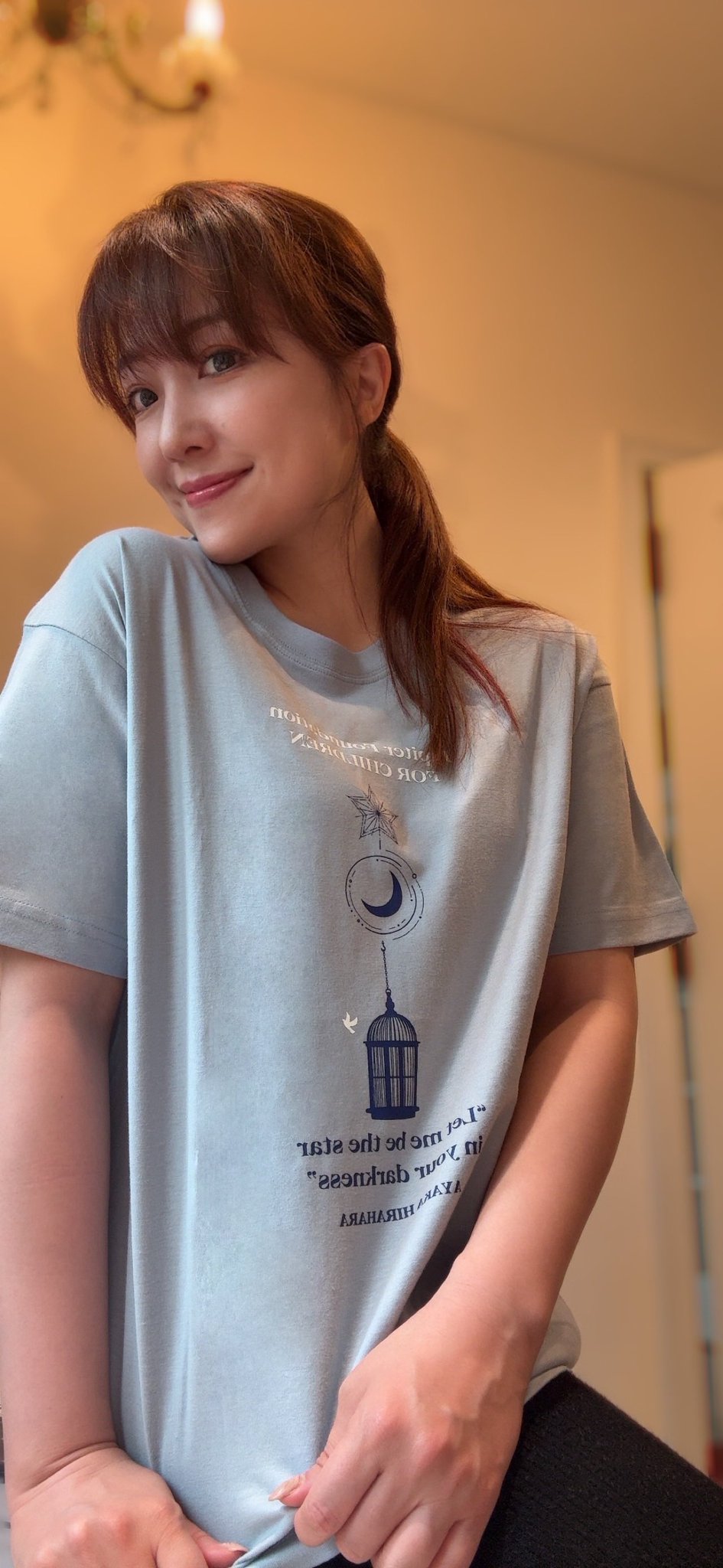 【AYAKA HIRAHARA】Tシャツ オフィシャル Walking with A-ya ツアーグッズ】A-ya Tシャツ(スミ) | 平原