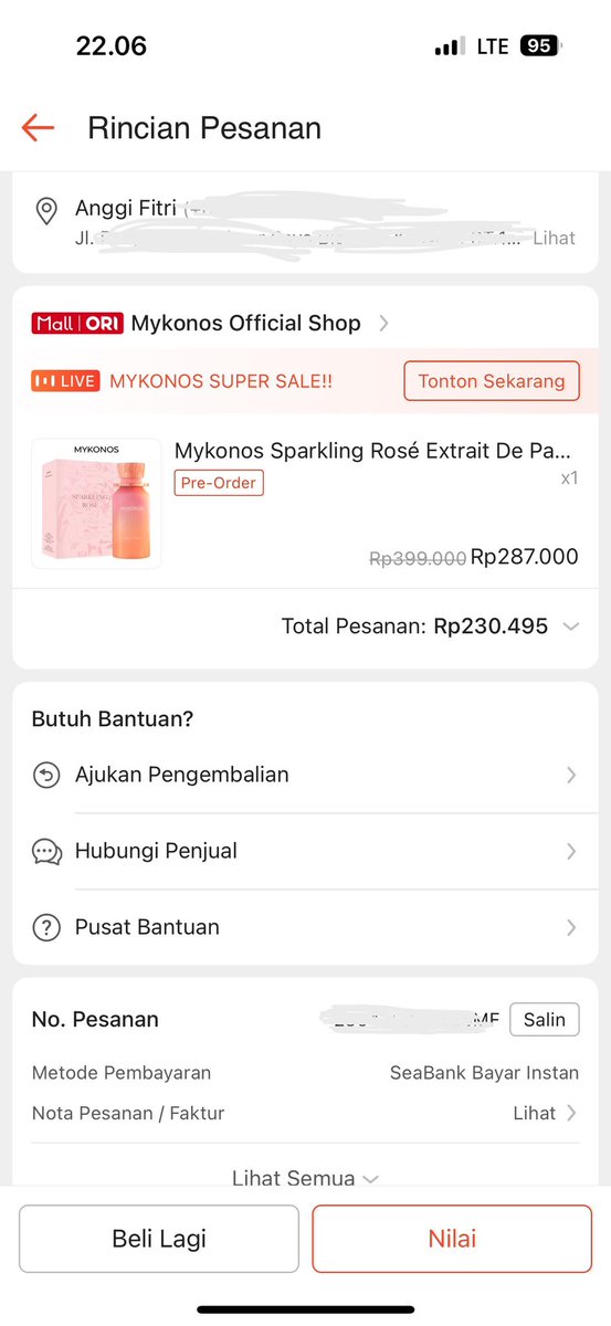 chocoooooi's tweet photo. wts parfum mykonos sparkling rose 100ml (kurang lebih isinya masih segini) 

🏷️ 135k negotiable
box masih lengkap
bisa 🍊 pengiriman dari jaksel https://t.co/3irgu9KsX9