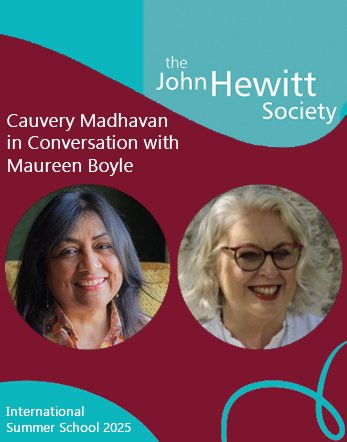 #JHISS25 Recommends...

CAUVERY MADHAVAN in conversation with Maureen Boyle

Tues 29 Jul, 1.30pm l £12 

#Literature #festival #Armagh
<a href="/BoyleMo/">Maureen Boyle</a>

Tickets &amp; info: marketplacearmagh.ticketsolve.com/ticketbooth/sh…