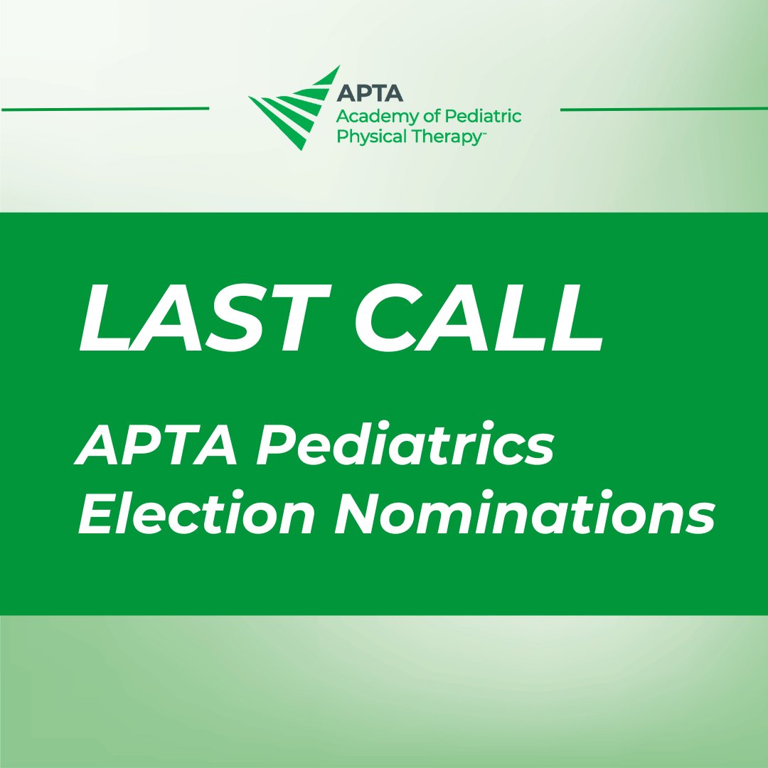 Our annual election season is here, and we're inviting passionate, committed members like you to apply for one of several open leadership positions.

The last day to submit your Consent to Serve Application is Monday, June 30: pediatricapta.org/elections/