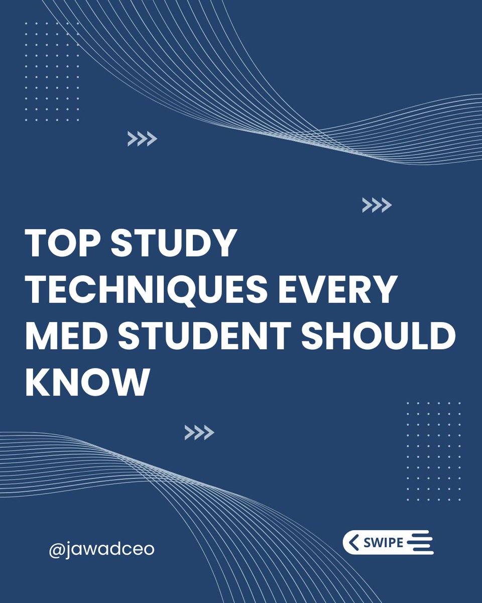jawadceo's tweet image. Boost your productivity with these proven methods. #activerecall #spacedrepetition
Tag a study buddy!