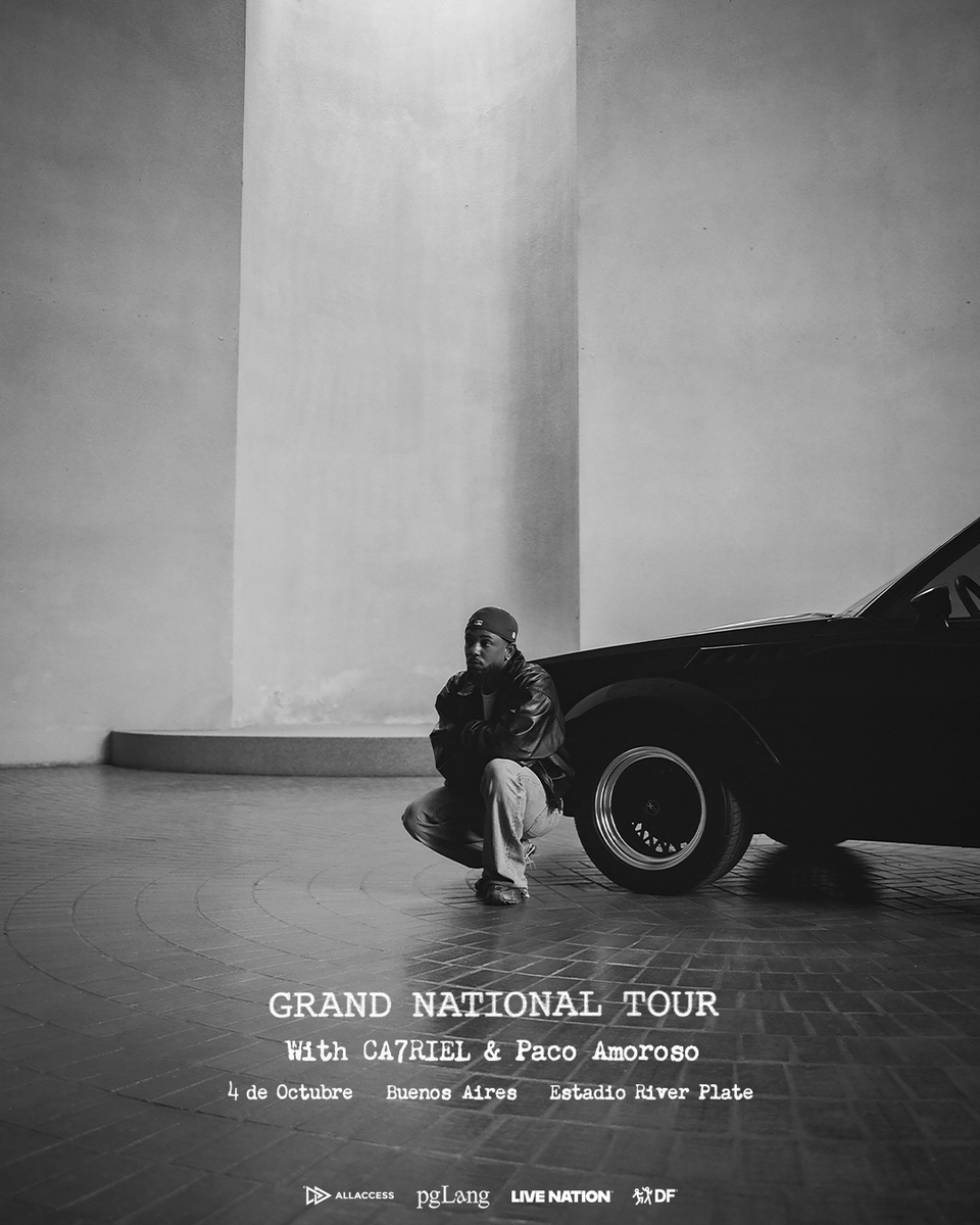Kendrick Lamar vuelve a la Argentina después de 6 años con un show en el estadio de River. La apertura de la noche estará a cargo de Ca7riel &amp; Paco Amoroso. Las entradas saldrán a la venta el 1/7 desde las 10 hs.
