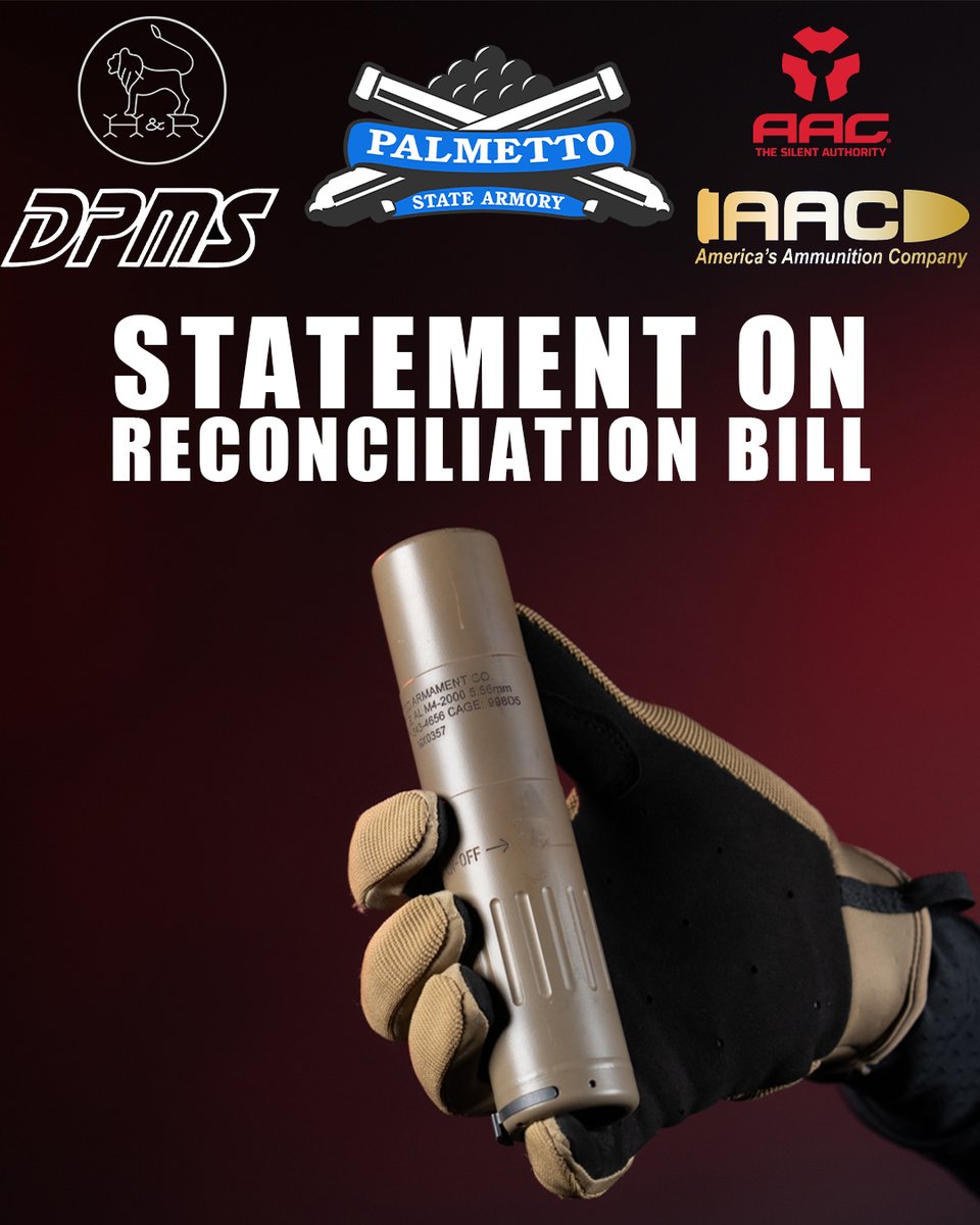The Senate Parliamentarian has removed the language on the NFA taxes and registration requirements, citing that it fails the Byrd Rule - a rule that restricts what can be included in reconciliation legislation to prevent provisions that are considered “extraneous” to the budget.