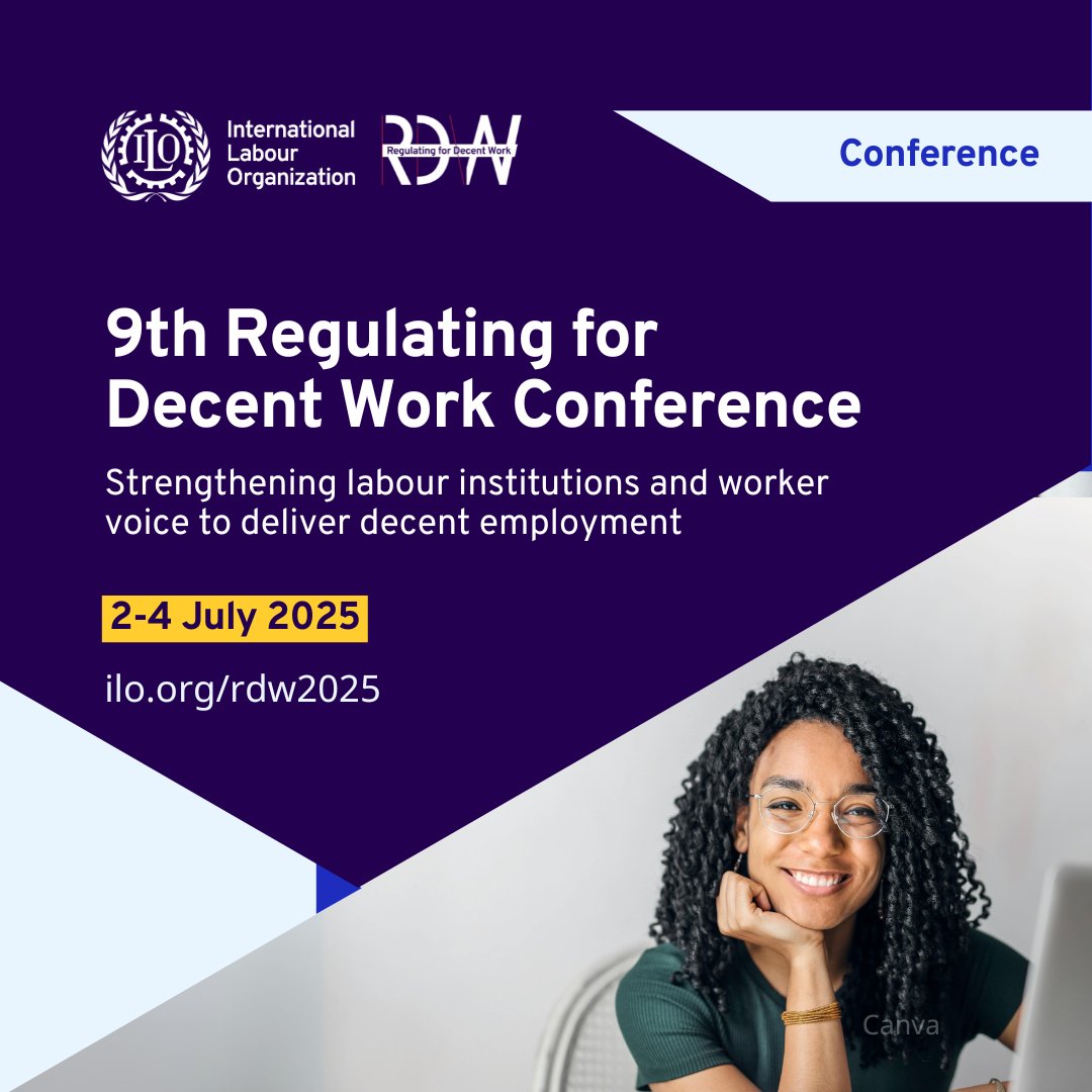 How can we build resilient labour markets in the face of global disruption?

The 9th Regulating for Decent Work Conference explores how labour market institutions can adapt to today’s most pressing challenges.

📺 ilo.org/rdw2025 #DecentWork