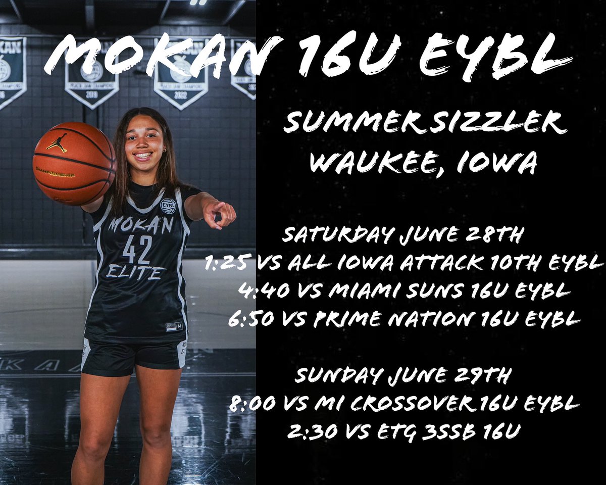 Here’s the schedule for this weekend! 📍Iowa