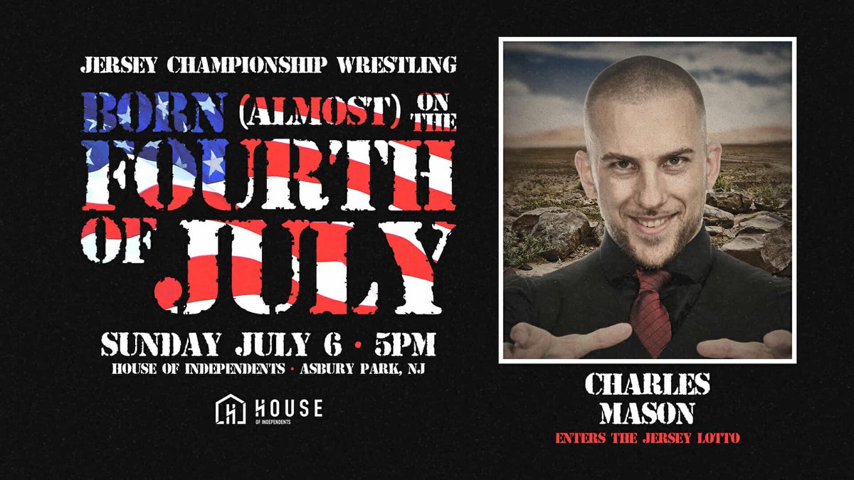 *JCW BIRTHDAY UPDATE*

Just Signed:

Jersey Lotto Entrants

#5: Charles Mason
#6: Janai Kai
#7: Cosmic Cuties
#8: Griffin &amp; Drake

Plus
YDNP v Gresham/Priest
Lee v Bengston
Manders v Dereiss
Masha v Sade
Starkz v Kross
Mance v Thatcher

Tix:
etix.com/ticket/p/64211…

Sun 7/6 - 5PM