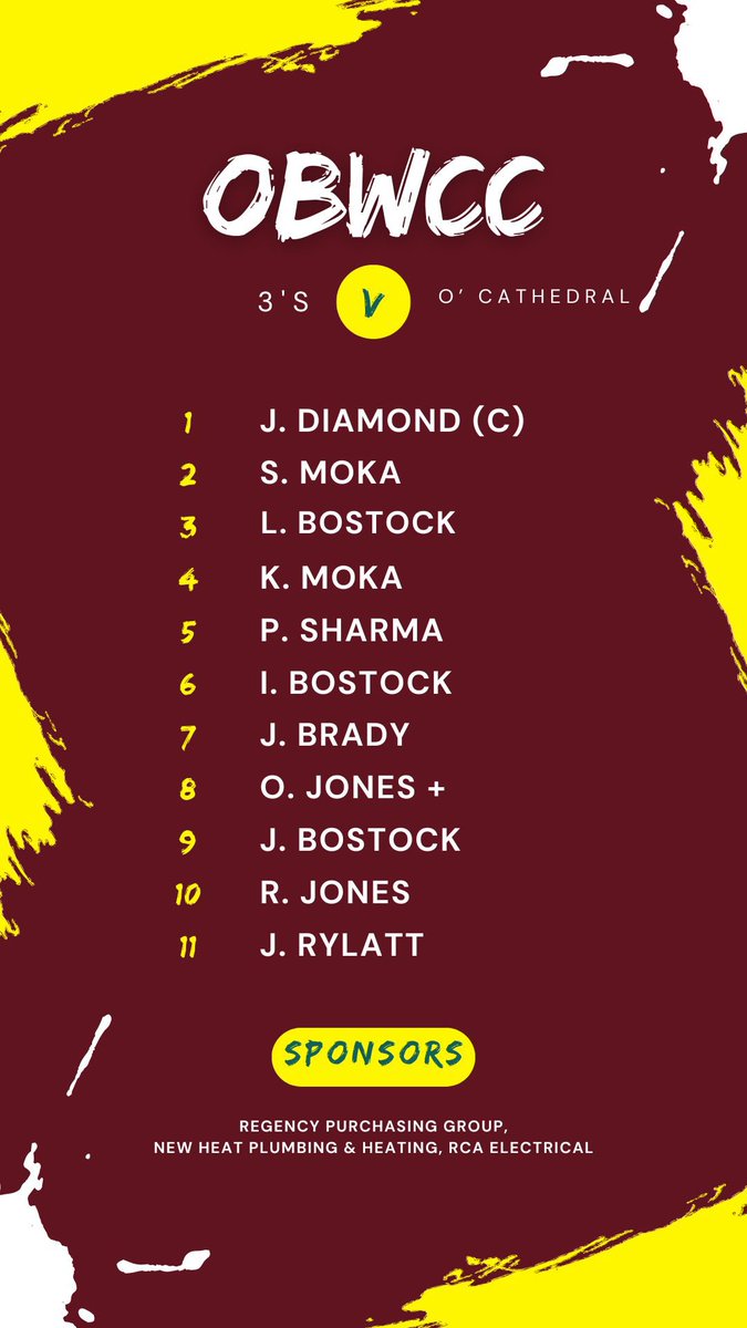 🏏TEAM NEWS🏏

The men’s 1’s &amp; 2’s both aiming for 3 in a row…

1️⃣’s v <a href="/TCCofficial1829/">Taunton Cricket Club</a> (WEPL 2 - A)
2️⃣’s v <a href="/BFBCC/">Backwell Flax Bourton CC</a> (B&amp;D 3 - H)
3️⃣’s v Old Cathedralians (B&amp;D 7 - A)

#BringYourFire 🔥🔥🔥