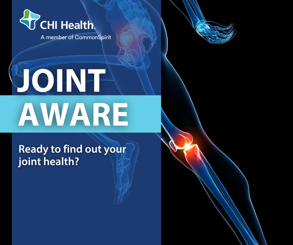 Is joint pain holding you back from doing the things you love? You're not alone!

Find out if it's time to see a specialist with our free joint risk assessment, and connect with some of the top joint experts in the region: ow.ly/CyOX50WfMYO

#CHIHealth