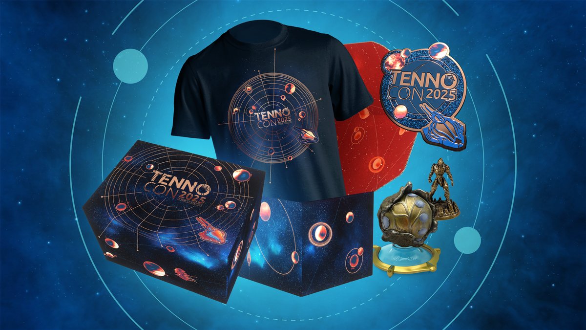 This just in: The #TennoCon Merch Pack drops July 2 with the official reopening of our merch store! 

See everything inside and get ready to gear up. Full reveal starts now 👀 #TennoCon2025