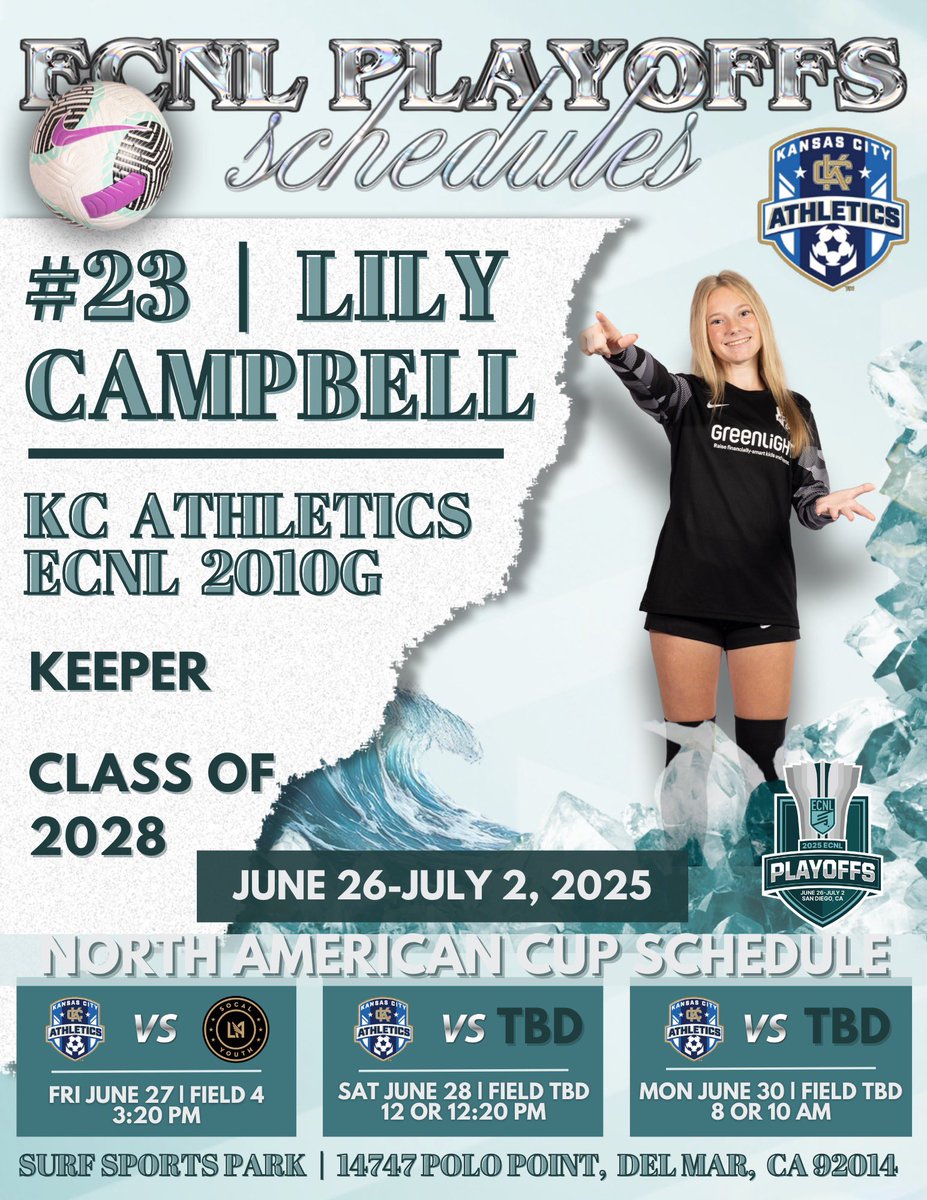 Lily Campbell (@lilycampbell23) on Twitter photo It’s Game Day! Ready to leave it on the field with my teammates.
<a href="/KCAECNL2010g/">KC Athletics Academy Elite 2010 ECNL</a> <a href="/ECNLgirls/">ECNL Girls</a> <a href="/MarcusKelcher/">Marcus Kelcher</a> <a href="/ImYouthSoccer/">ECNL/GA/Recruiting/College Soccer</a> <a href="/ImCollegeSoccer/">College Soccer Truth ™</a> <a href="/TopDrawerSoccer/">TopDrawerSoccer</a> <a href="/PrepSoccer/">Prep Soccer ⚽️</a> <a href="/TheSoccerWire/">SoccerWire</a> <a href="/PatrickMahomes/">Patrick Mahomes II</a> It’s Game Day! Ready to leave it on the field with my teammates.
<a href="/KCAECNL2010g/">KC Athletics Academy Elite 2010 ECNL</a> <a href="/ECNLgirls/">ECNL Girls</a> <a href="/MarcusKelcher/">Marcus Kelcher</a> <a href="/ImYouthSoccer/">ECNL/GA/Recruiting/College Soccer</a> <a href="/ImCollegeSoccer/">College Soccer Truth ™</a> <a href="/TopDrawerSoccer/">TopDrawerSoccer</a> <a href="/PrepSoccer/">Prep Soccer ⚽️</a> <a href="/TheSoccerWire/">SoccerWire</a> <a href="/PatrickMahomes/">Patrick Mahomes II</a>