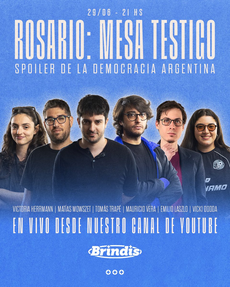Rosario: Mesa Testigo
Spoiler de la democracia argentina 🗳️

Una elección local que puede anticipar el rumbo nacional 📉📈 Climas, alianzas, tensiones y nombres propios se disputan la segunda ciudad del país 

🔥 Con panel de lujo para entender todo lo que está en juego: <a href="/MatiMow/">Matias Mowszet</a>