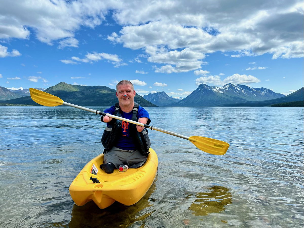 IfICan79's tweet photo. Travelling around, doing presentations and sharing my story, is the best job in the world. When I have the opportunity to tack on epic adventures like kayaking out in this hunting/fishing camp in remote Yukon, it makes it even more special. #ifican https://t.co/y3CQXjfxmN