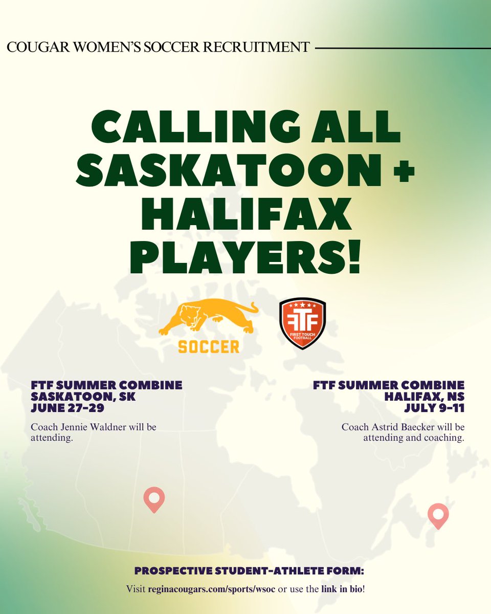 On the lookout for future cougars 😼

Are you attending the FTF Combine in Saskatoon or Halifax? 

reginacougars.com/sb_output.aspx…