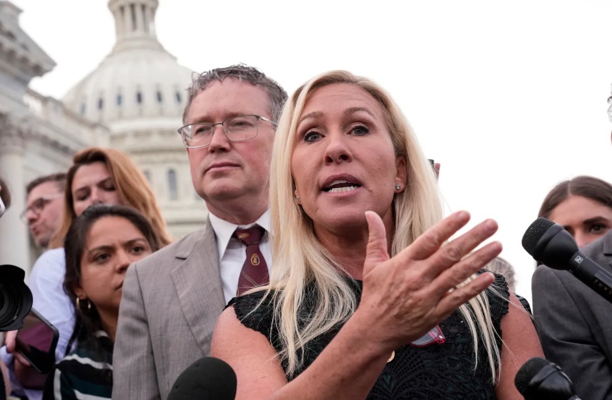 SgtLibertarian's tweet image. My favorite members in congress: Thomas Massie and Majorie Taylor Greene.