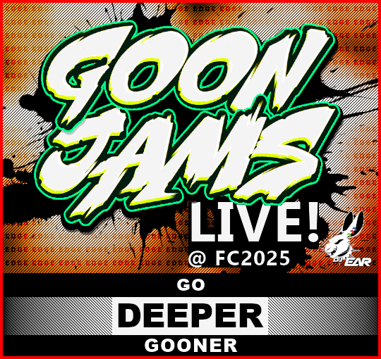 Huepow00's tweet photo. 🍆🍆 Goon Jams LIVE! @ FC2025 🍆🍆
💦 LISTEN: https://t.co/Aq3Rt67V3h
🔴 LIVE Music from the filthiest FMVs, HMVs, and PMVs on the Internet! @ FC2025's Night Market...
#GoonJams #Gooner #Gooning #GoonMusic https://t.co/76peb3Pj7F