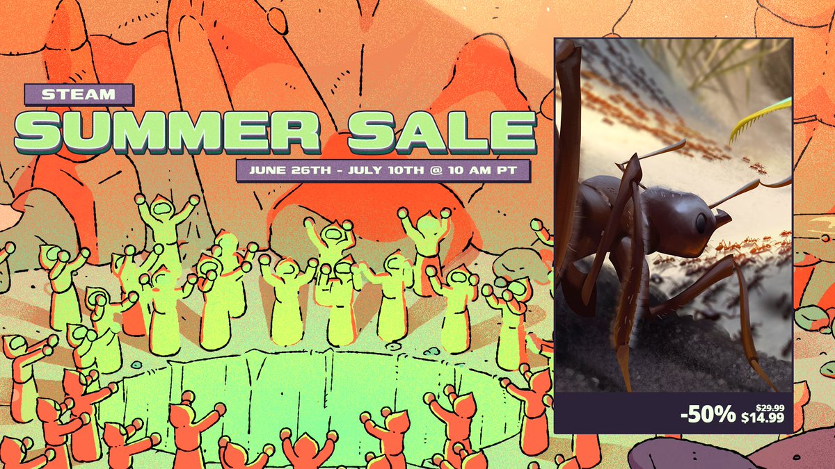 The iconic, the wonderful, the insert praise here Empires of the Undergrowth is 50% off on Steam! Grab our ant RTS at its historic low price right now.  

#games #indiedev #gamedev