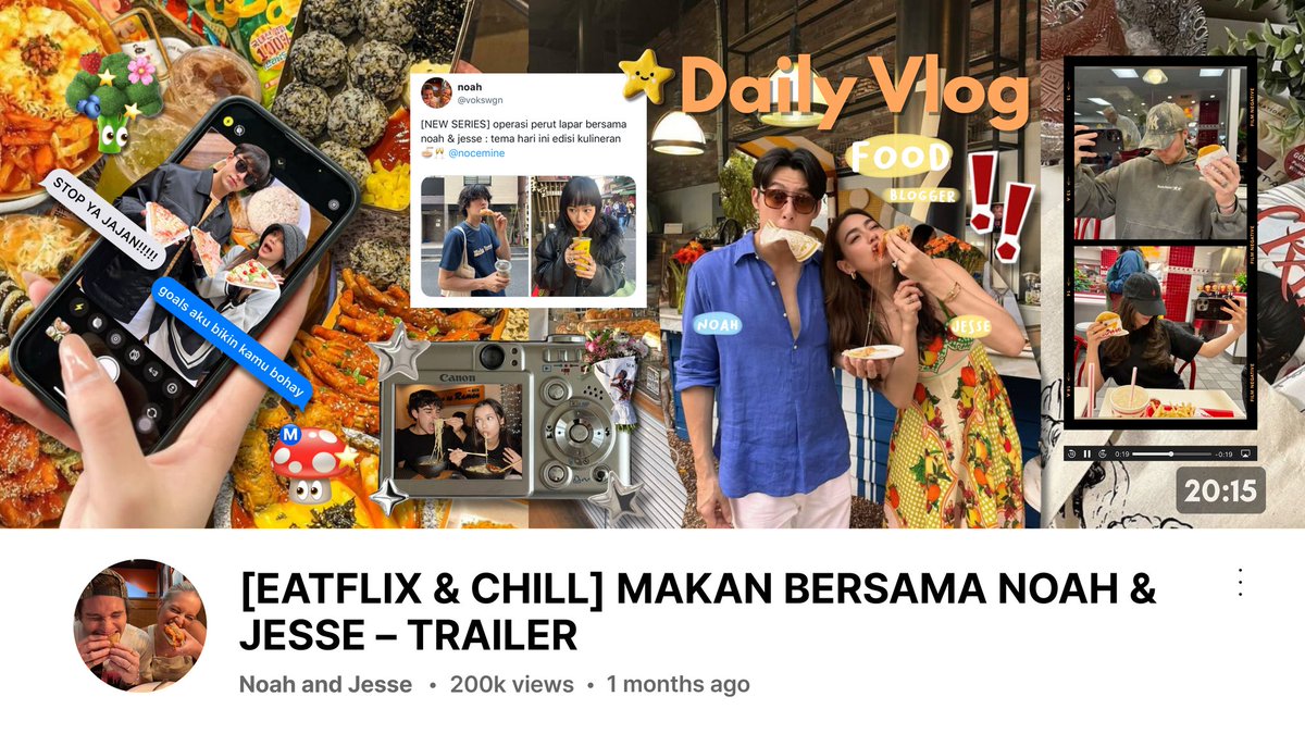 halo! this is our youtube channel : noah and jesse si paling #sukamakan 🍜🧃these are some of our complications while eating 😋🥣 enjoy your watching 😻🙌🏻✨