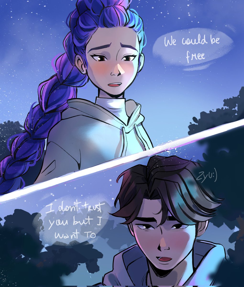 zyulla's tweet image. Soooo should we just pretend that the ending isn't Canon, right? 🥹👍

#kpopdemonhunters #rumi #jinu