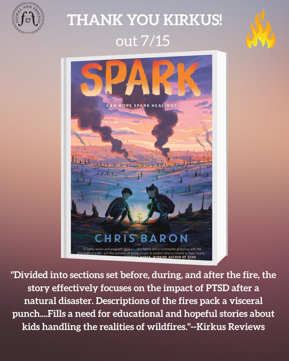 Thank you Kirkus for your wonderful &amp; insightful review of SPARK, my MG novel in verse-out 7/15( soon😬💙) 
preorder today! 
@mackidsbooks <a href="/FeiwelFriends/">Feiwel and Friends</a>
