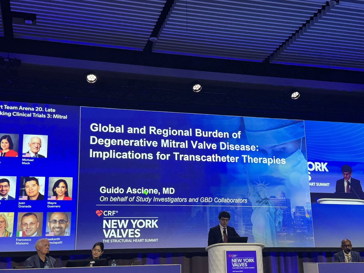 KrutarthKPandya's tweet photo. Important presentation on #Global and #Regional burden of #Degenerative #Mitral valve disease by Dr. Ascione f/b great commentary by Dr. Guerrero and discussion by other panelists 👏 

#TEER #StructuralInterventions
#NYValves2025 @crfheart https://t.co/7OlOChortl