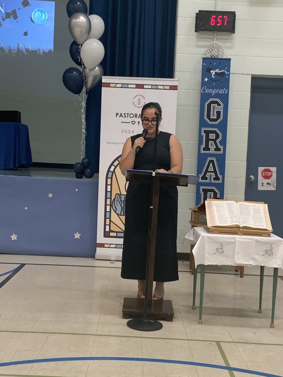 Graduation 2025! So proud of students and so grateful for graduation committee and beautiful speeches from our gr8 teacher and valedictorian. Thank you to <a href="/Piotrok/">Ms P, EdD</a> staff and parents for supporting our children on this journey. <a href="/TCDSB/">Toronto Catholic District School Board</a> <a href="/TCDSB_RDAddario/">Robert D’Addario</a> <a href="/TrusteeDAmico/">Frank D'Amico</a> <a href="/ZebbyMartins/">Zebby Martins</a>