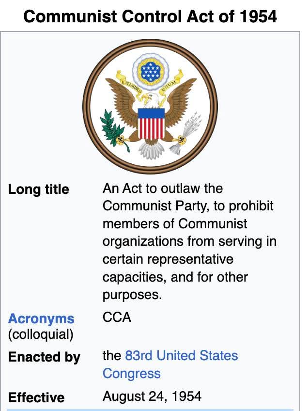 Alex Schmollinger (@alexschmolling7) on Twitter photo <a href="/AlexSchmolling7/">Alex Schmollinger</a>
It's time to Invoke the Communist Control Act of 1954 And Outlaw the Communist Party from Holding Any Elected Office in the United States of America Now
The NYC Mayor is both a Communist and No a American Citizen <a href="/AlexSchmolling7/">Alex Schmollinger</a>
It's time to Invoke the Communist Control Act of 1954 And Outlaw the Communist Party from Holding Any Elected Office in the United States of America Now
The NYC Mayor is both a Communist and No a American Citizen