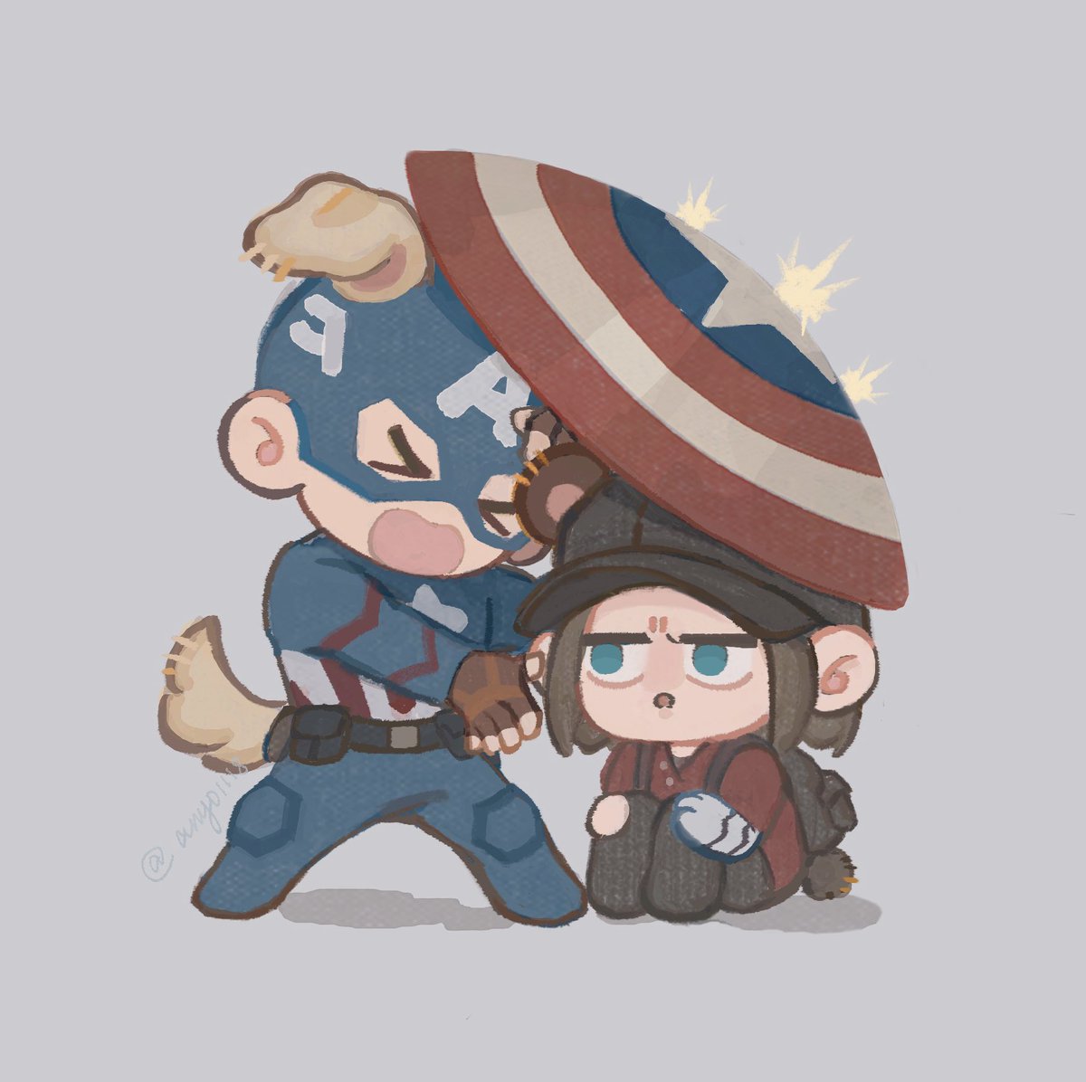 anyo1118's tweet photo. 小熊别怕
#stucky #wintersoldier #captainamerica #SteveRogers #Bucky https://t.co/dgkSxTxGh6