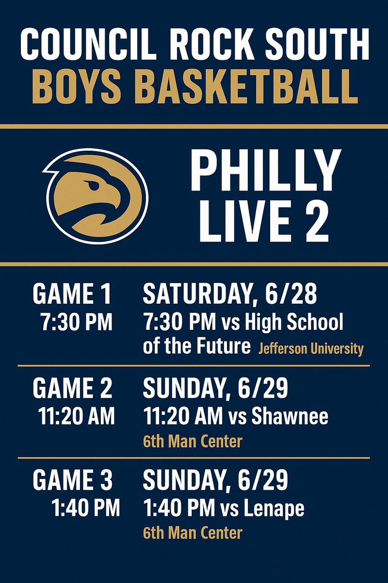 Philly Live 2 Schedule for the Hawks