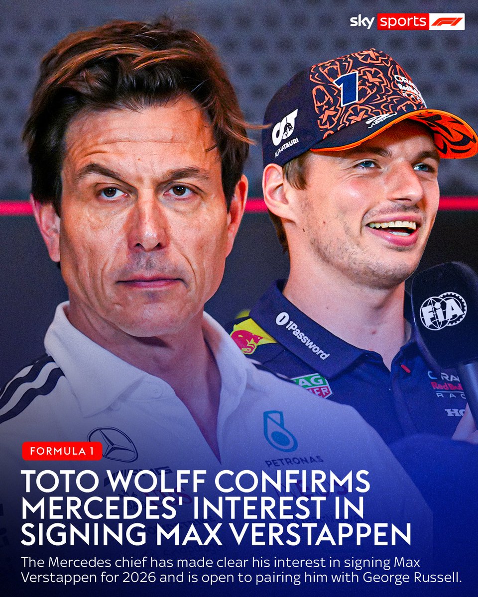 Toto Wolff has confirmed he is interested in signing Max Verstappen 🤯🏁