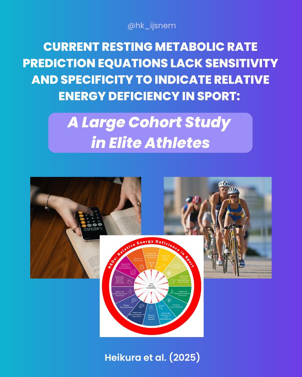 IJSNEMJournal's tweet image. Heikura et al. feature in our July 2025 issue discussing how valid the use of RMR is in screening athletes for REDs using the validated CAT2 traffic light system🚦
🔗doi.org/10.1123/ijsnem…