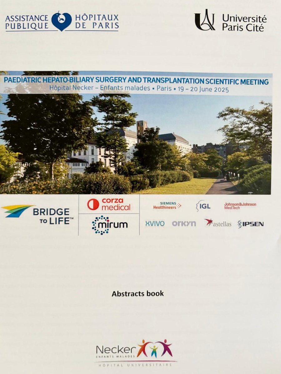 Last week, the Bridge to Life team took part in the Pediatric Hepato-Biliary Surgery and Transplantation Scientific Meeting at Hôpital Necker in Paris. The event brought together leading international experts to explore and share the latest advancements.