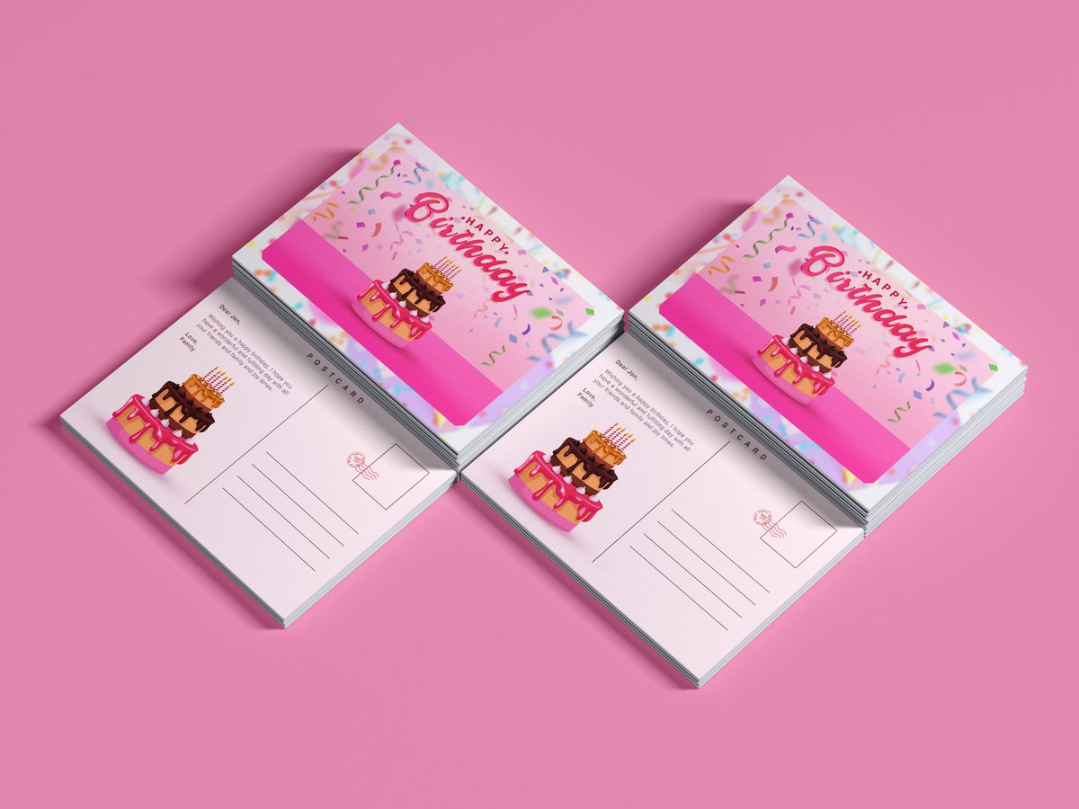 Clone_Designs's tweet photo. A cheerful, modern birthday postcard featuring a vibrant color palette of pastel confetti and hand-lettered typography.

You can find the full Portfolio at: https://t.co/BCpsVh2rEF

Let me know if you have any feedback. https://t.co/zWqLyeZQ1F
