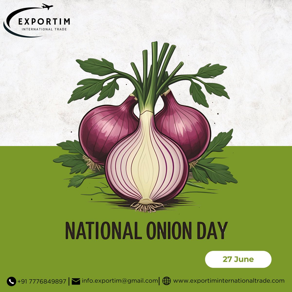 exportim_india's tweet photo. Wishing you a flavorful National Onion Day..!

#onions #onionexporter #IndianOnions #importexportbusiness https://t.co/XLP0XvGR1y