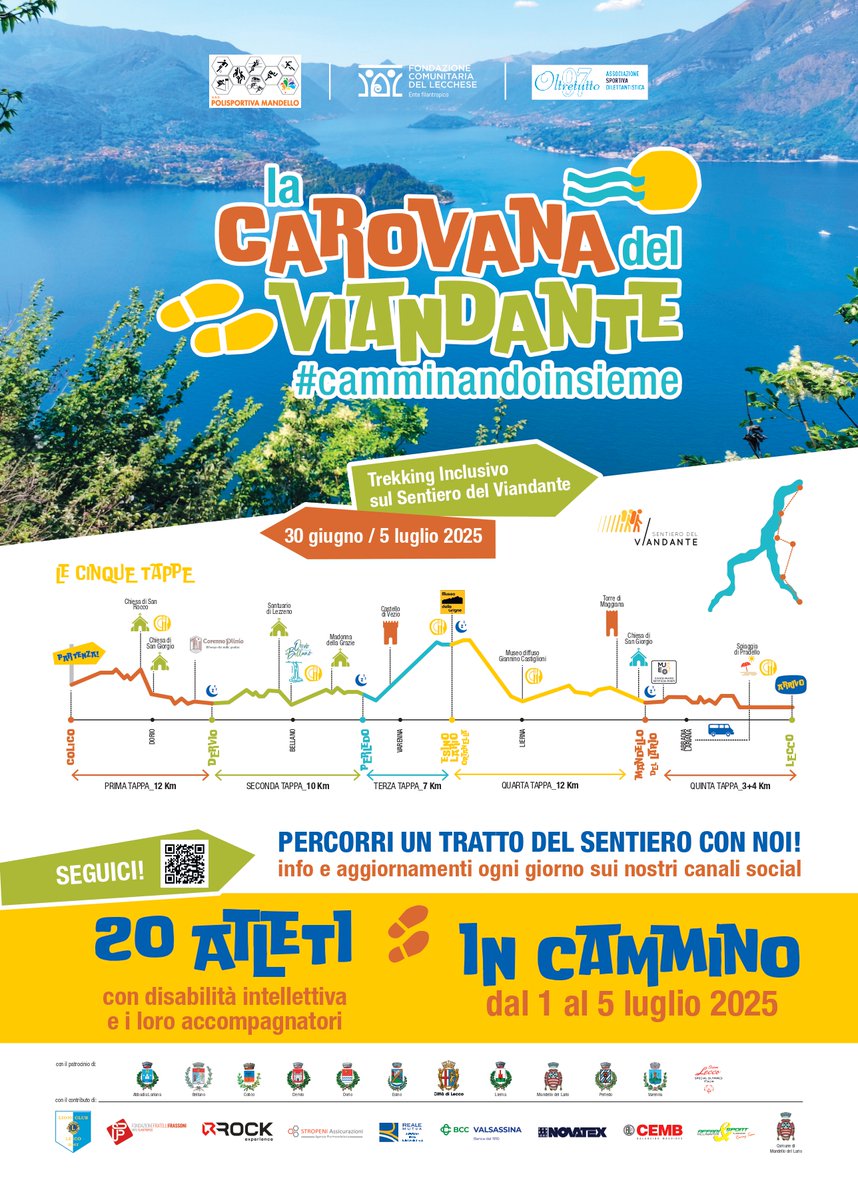Museo_Setificio's tweet photo. Sabato 5 luglio aspettiamo i visitatori della #carovanadelviandante, un trekking inclusivo in cui 20 atleti con disabilità si metteranno alla prova sul #sentierodelviandante con i loro accompagnatori e tutti i viandanti che vorranno unirsi al gruppo.
Alla sera.. #nottealmuseo🤩 https://t.co/6LA8khLy3U