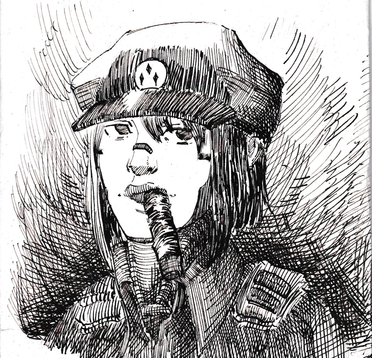 ProtoGor01's tweet image. Ink acquired. New pen nib tests.

#SIGNALIS #signalisfanart