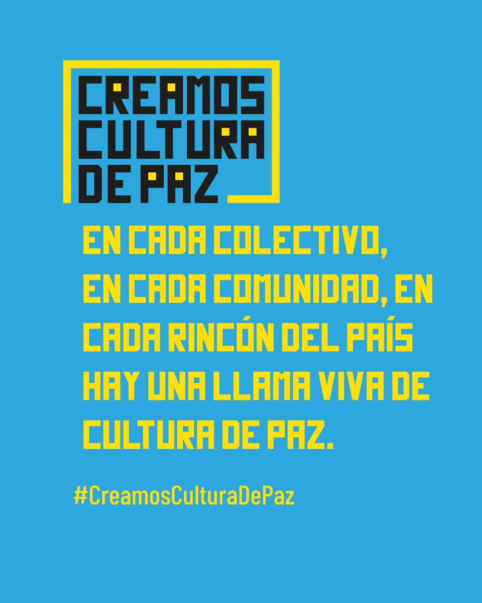 La cultura es raíz viva de transformación. Cuando sembramos afecto, florece la esperanza.  

#CreamosCulturaDePaz