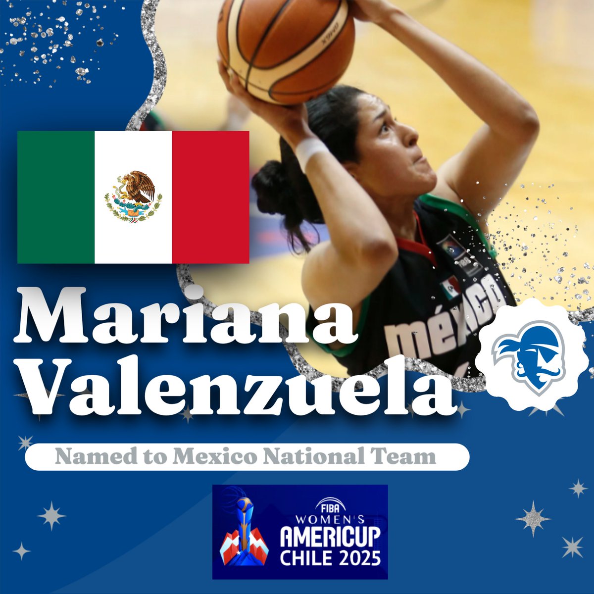 Seton Hall Women’s Basketball (@shuwbb) on Twitter photo Good luck to <a href="/_marianavm6/">Mariana Valenzuela</a> as she suits up for the Mexico National Team at the Americup Chile 2025 this week!!
#HALLin 🏀🏴☠️🔵⚪ Good luck to <a href="/_marianavm6/">Mariana Valenzuela</a> as she suits up for the Mexico National Team at the Americup Chile 2025 this week!!
#HALLin 🏀🏴☠️🔵⚪